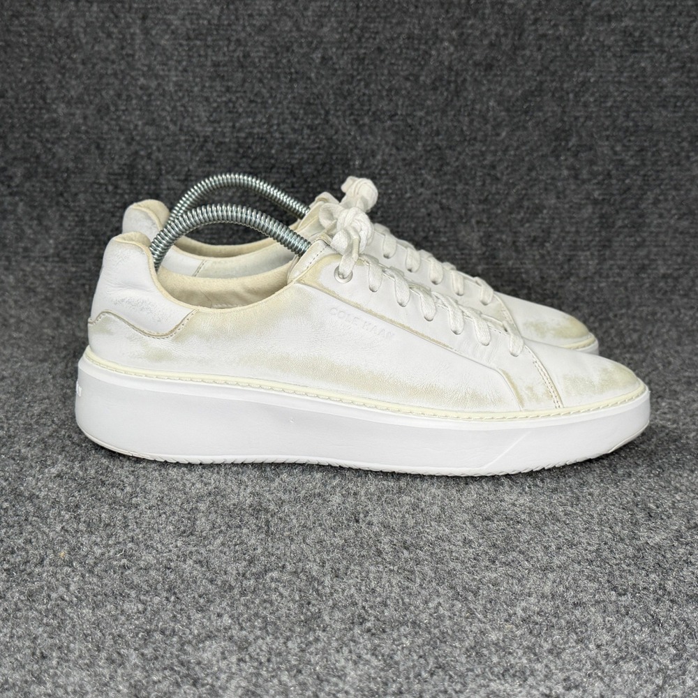 Cole Haan Grandpro Topspin Sneakers Women's 9.5 White Leather Low Lace Athletic